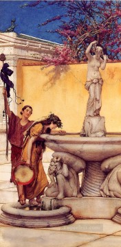 サー・ローレンス・アルマ・タデマ Painting - ヴィーナスとバッカスの間 ロマンチックなサー・ローレンス・アルマ・タデマ